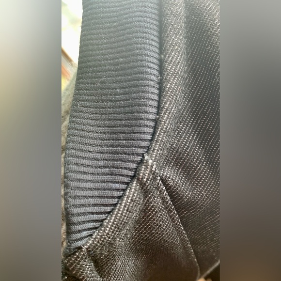 MPG Sport Denim Lined Bomber Ribbed Collar Cuff Hem Thumb Hole Athleisure Jacket - Picture 9 of 12